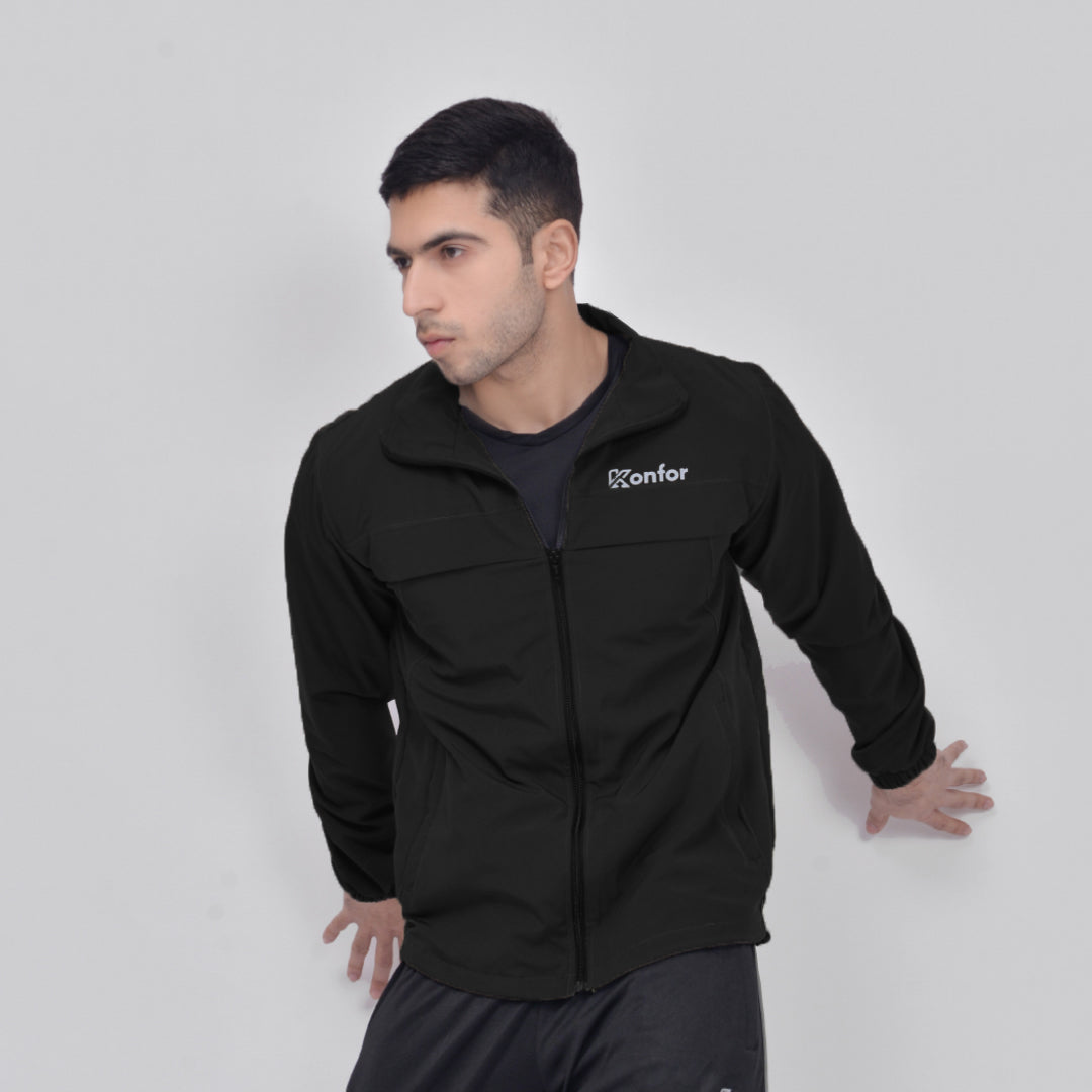 Black Absurd Collar Jacket