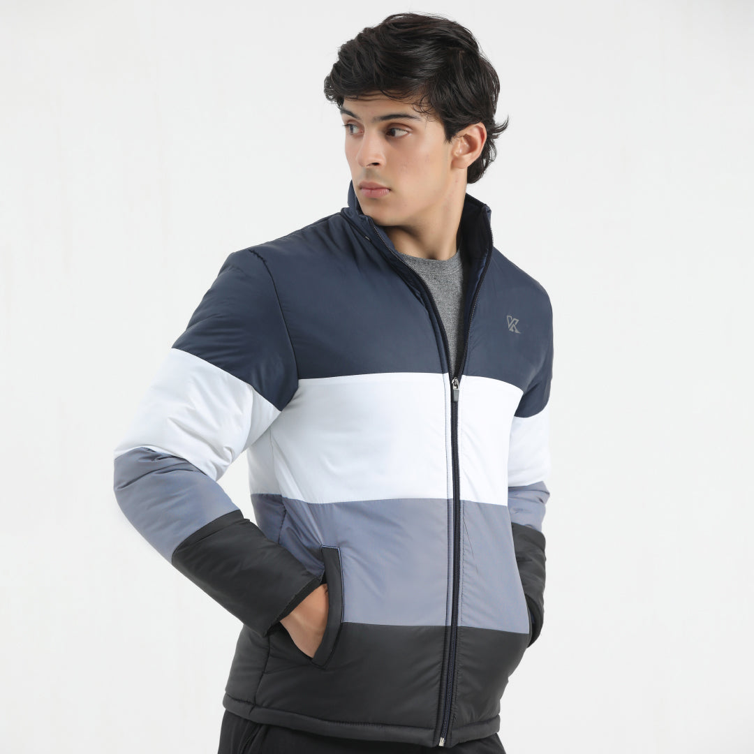 Combo Full Sleeve Puffer Jacket parachute stuff/ wool/ cotton for man by konfor