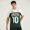 Athletic Dept Green & White T-Shirt - Messi 10 Number Jersey - Konfor
