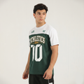 Athletic Dept Green & White T-Shirt - Messi 10 Number Jersey - Konfor