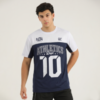 Athletic Dept Blue & White T-Shirt - Messi 10 Number Jersey - Konfor