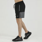 Complexion Premium Black and gray Micro Stretch Shorts for man by konfor