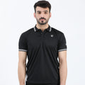 Hex Black Dri-fit Polo Shirt for man by konfor