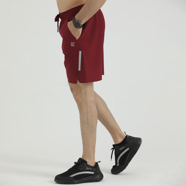 Mahroon Curve Premium Micro Stretch Shorts - Konfor