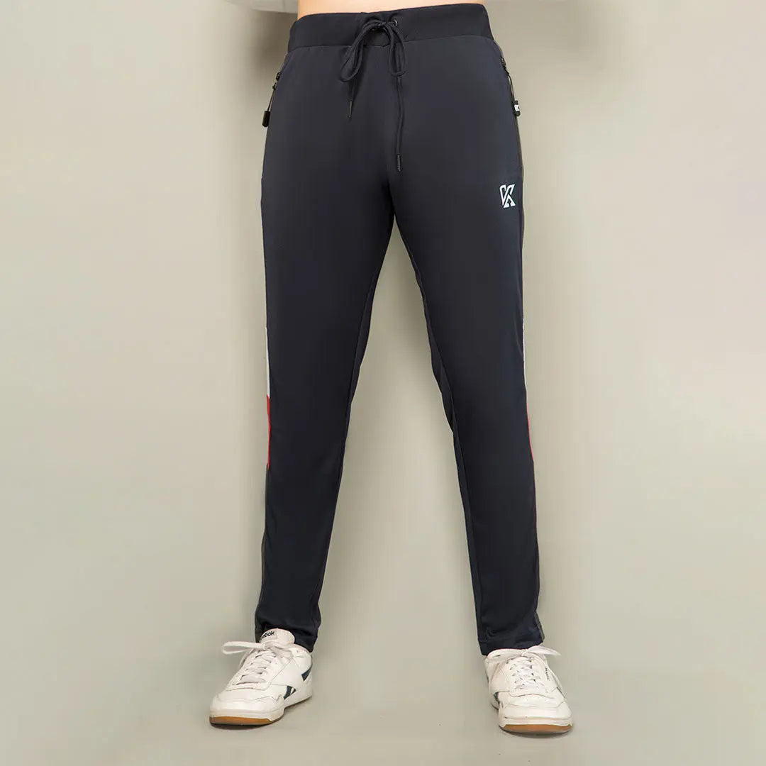 Vigorous blue and gray panal dri fit trouser for man by konfor For Men