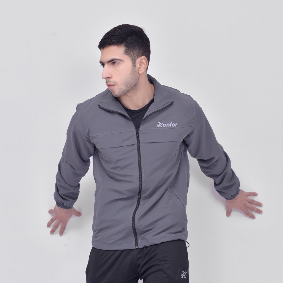 Gray Collar Jacket