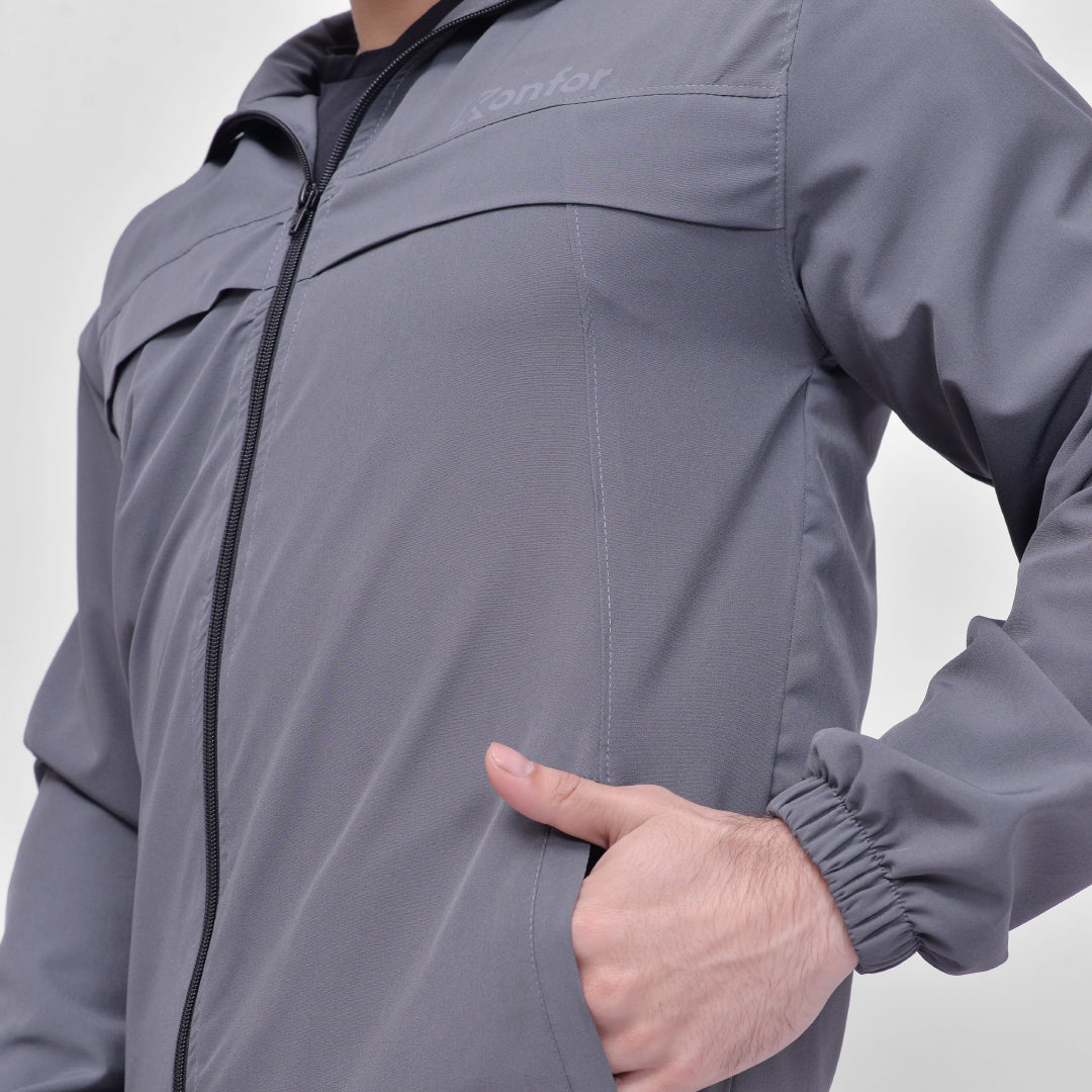 Gray Collar Jacket