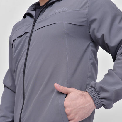 Gray Collar Jacket