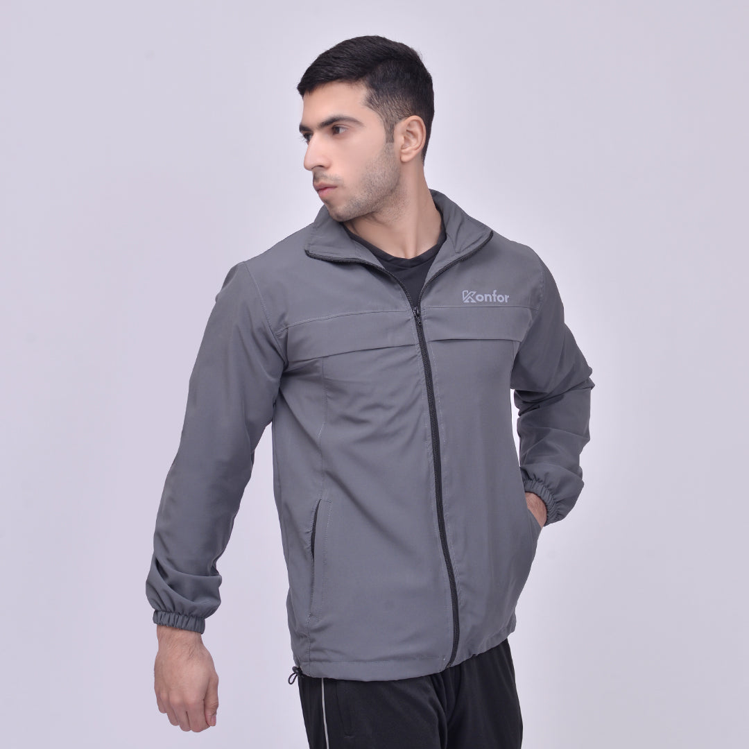 Gray Collar Jacket
