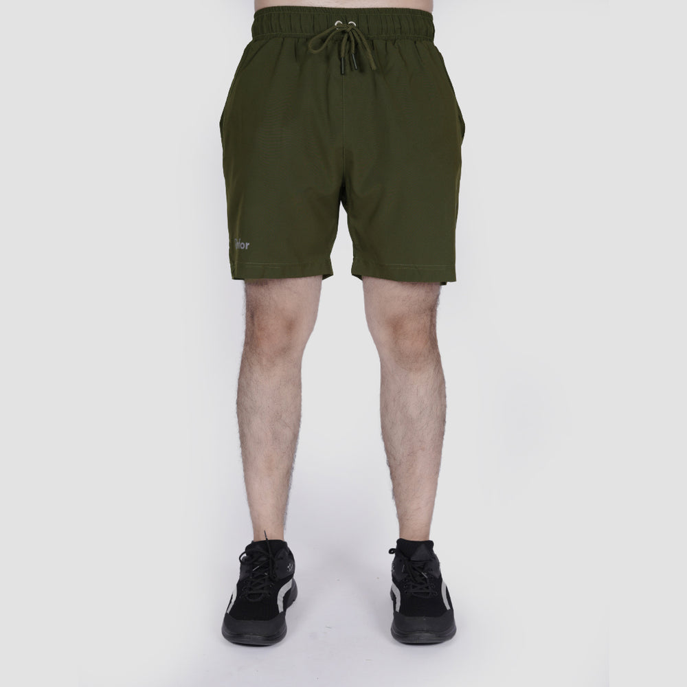 Stretch Olive-Green Shorts