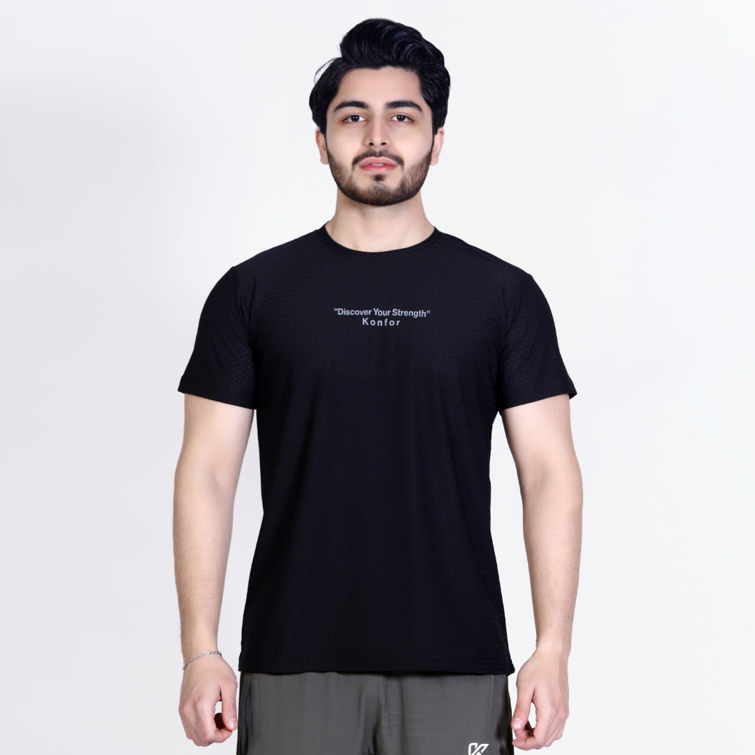 Discover Box Mesh Black T-Shirt