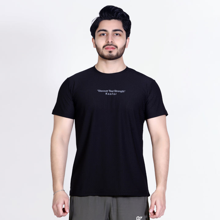 Discover Box Mesh Black T-Shirt