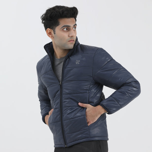 Togs Blue Full Sleeve Puffer Jacket