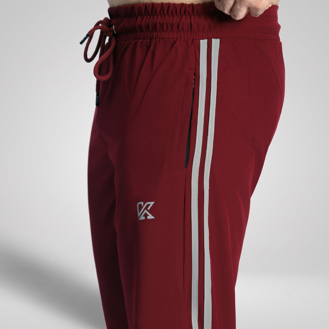 Endure Mehroon Micro Stretch Trouser For Men