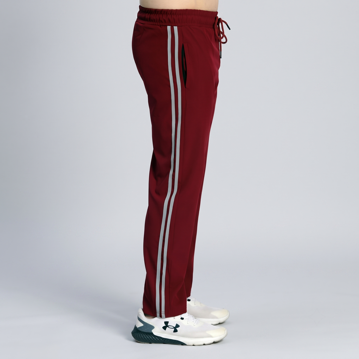 Endure Mehroon Micro Stretch Trouser For Men