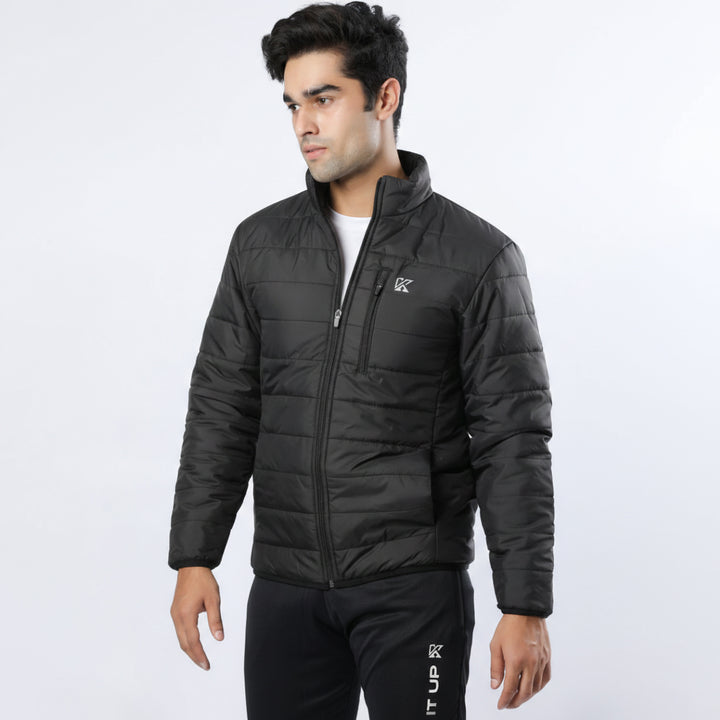 Togs Black Full Sleeve Puffer Jacket
