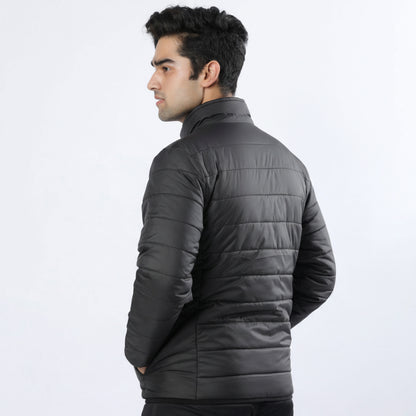 Togs Black Full Sleeve Puffer Jacket