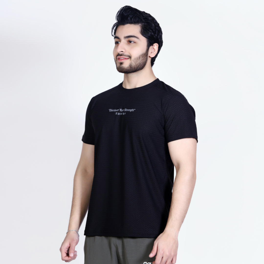 Discover Box Mesh Black T-Shirt