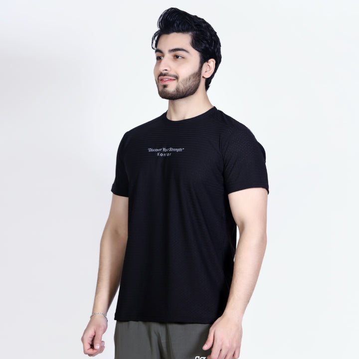 Discover Box Mesh Black T-Shirt