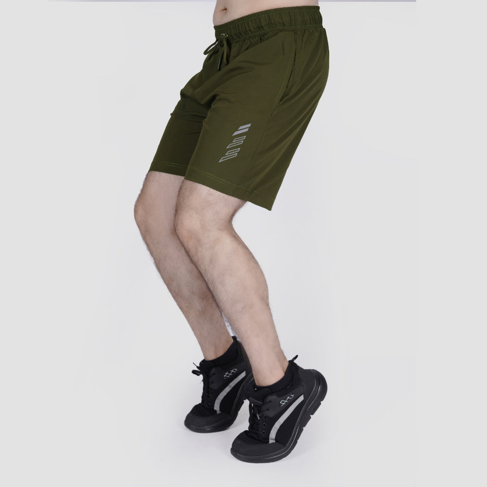 Stretch Olive-Green Shorts