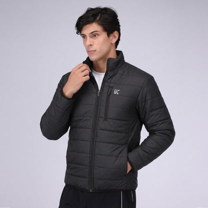 Togs Black Full Sleeve Puffer Jacket