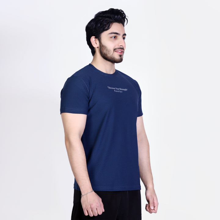 Discover Box Mesh Blue T-Shirt