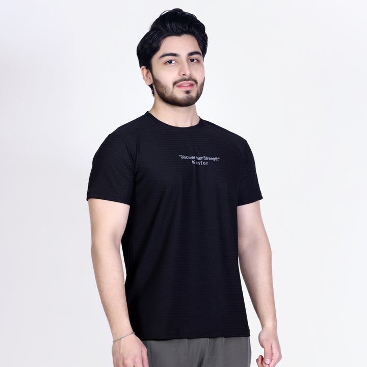 Discover Box Mesh Black T-Shirt