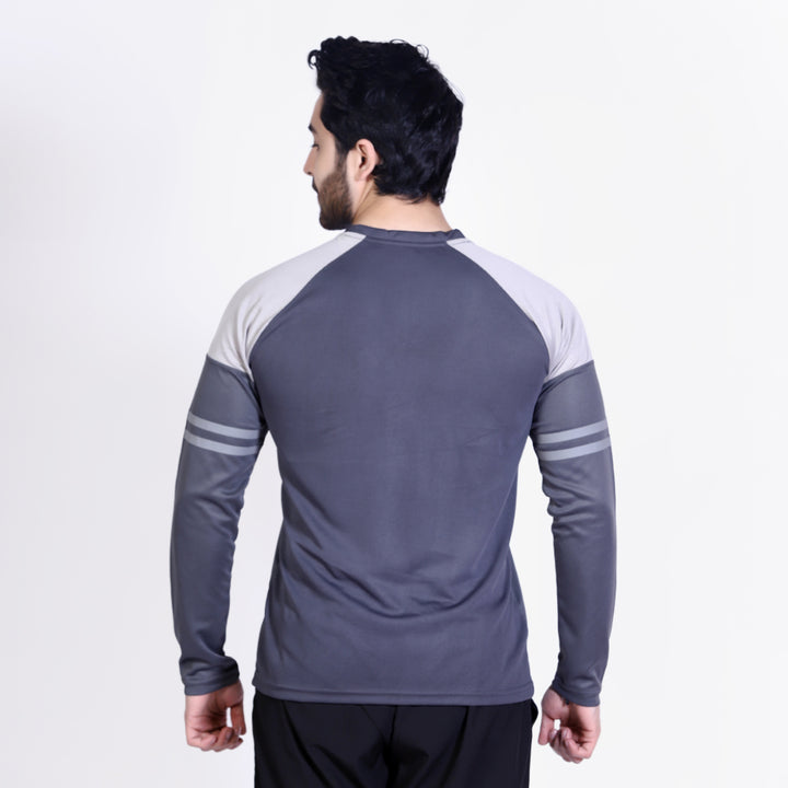 Football Sport Grey Full Sleeve T-Shirt