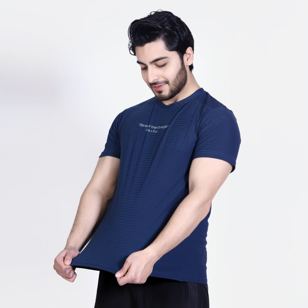 Discover Box Mesh Blue T-Shirt