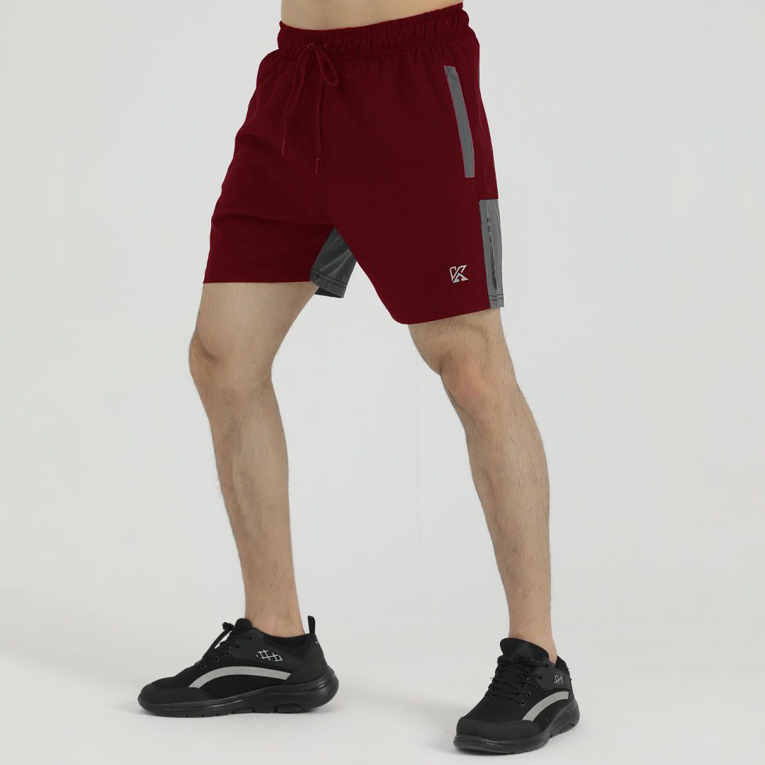 Nova Mehroon Complexion Premium Micro Stretch Shorts