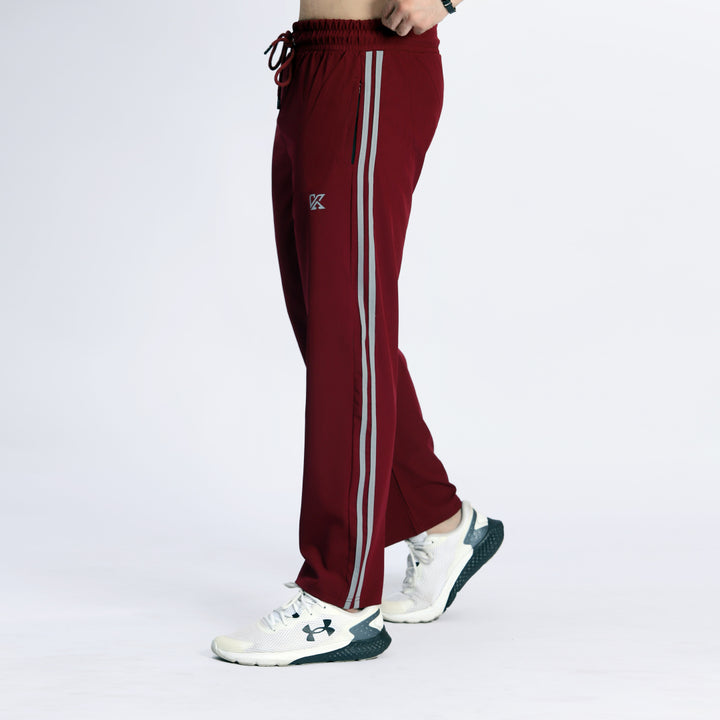 Endure Mehroon Micro Stretch Trouser For Men