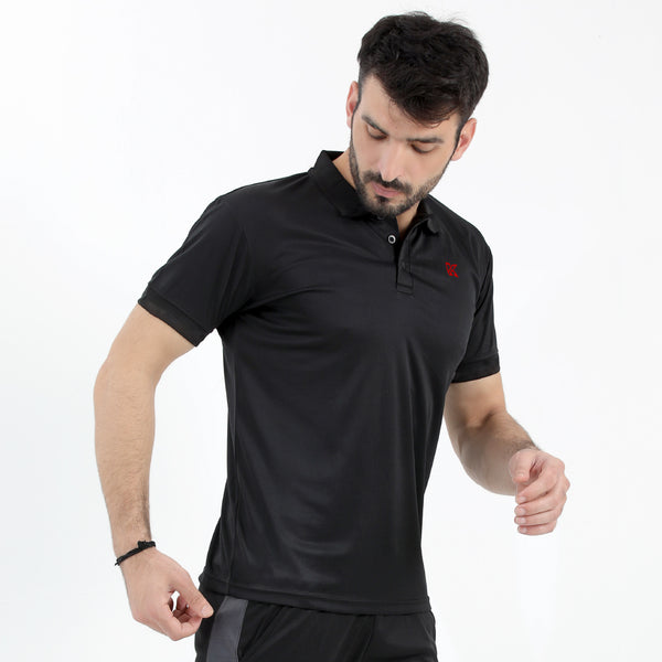 Hybrid 2.0 Black Polo T-Shirt