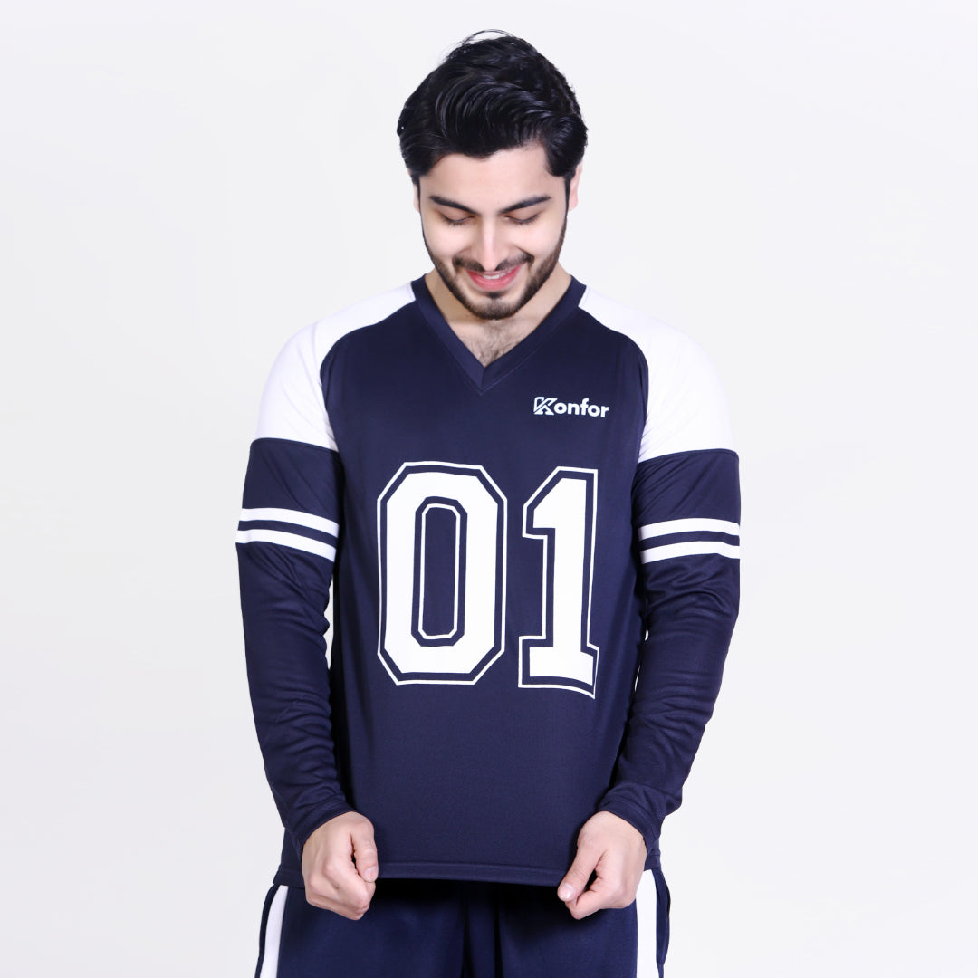 Football Sport Navy Full Sleeve T-Shirt
