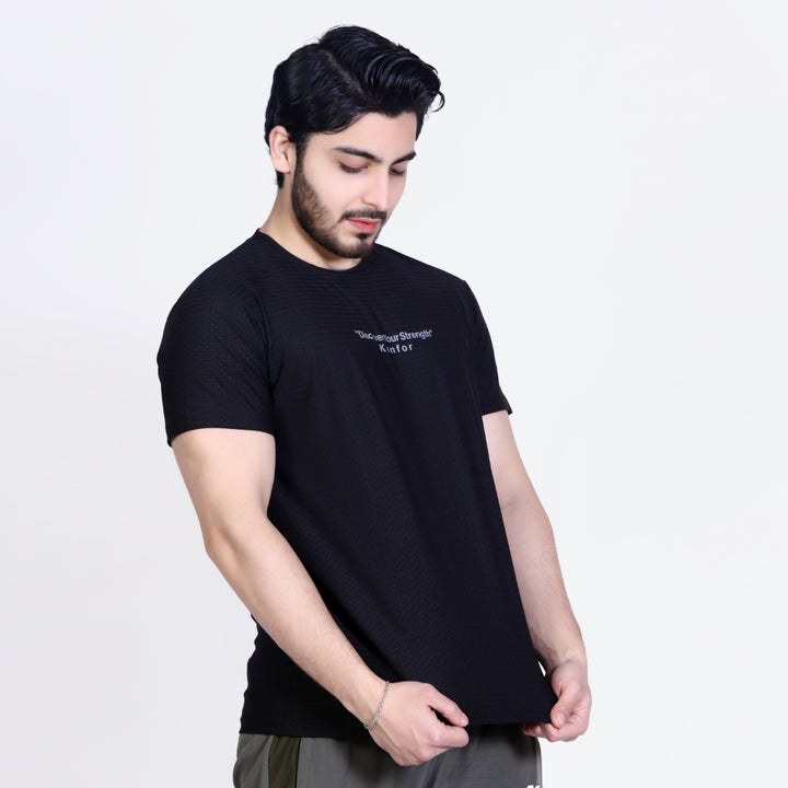 Discover Box Mesh Black T-Shirt