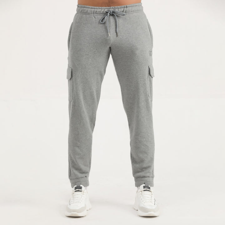 Cargo trousers Grey front 