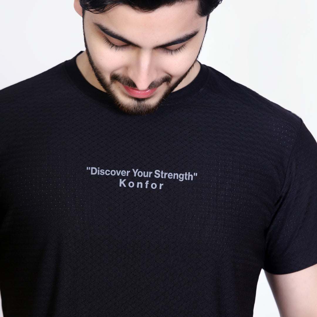 Discover Box Mesh Black T-Shirt
