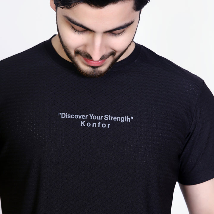Discover Box Mesh Black T-Shirt