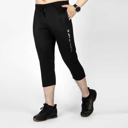 Athletrio 3-Quarter Shorts for men – stretchable sports shorts for gym training and fitness