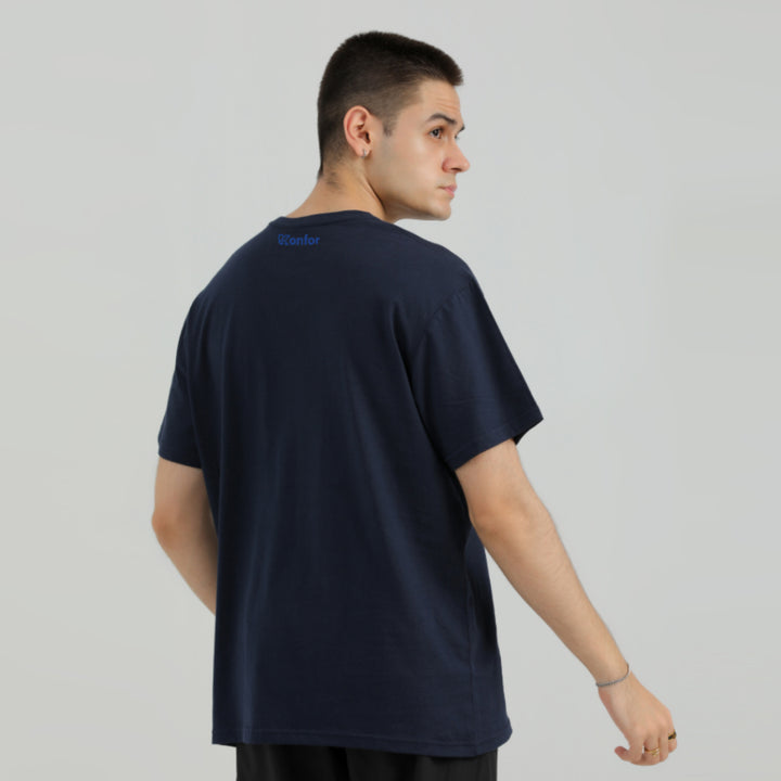 BLUE OVER-SIZED T-Shirt WITH POCKET for man by konfor 1