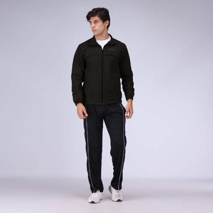 Black Absurd collar jacket for men, modern stylish jacket.