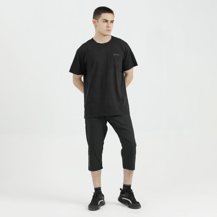 Black OVER-SIZED T-Shirt WITH POCKET for man by konfor 4