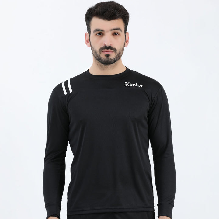 Black Rugby Mesh T-Shirt for men, breathable sportswear.