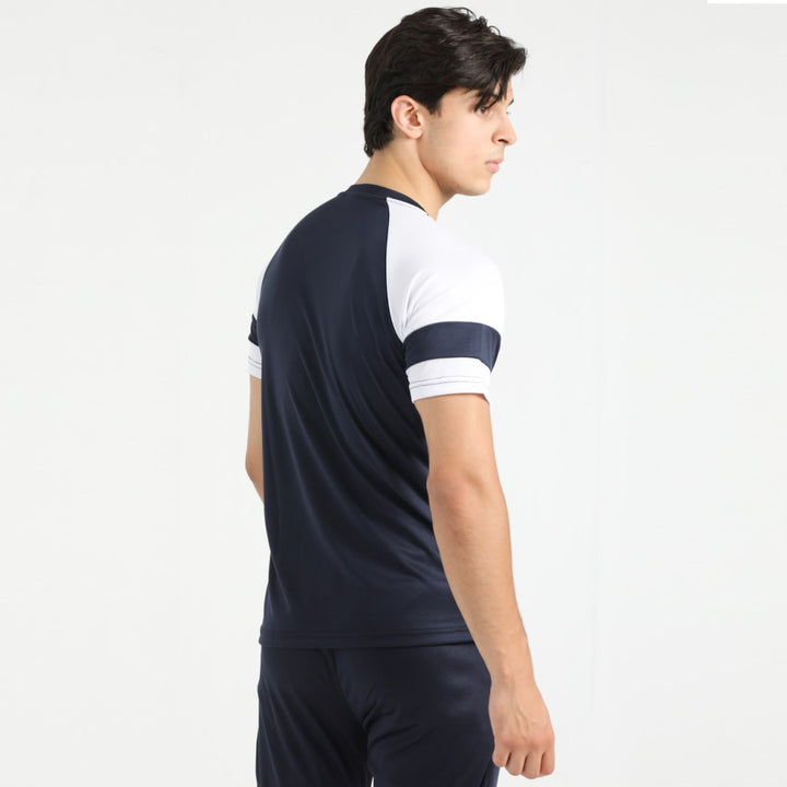 BlazeFlex drak blue and white  Dri-fit T-Shirt for man by konfor  1