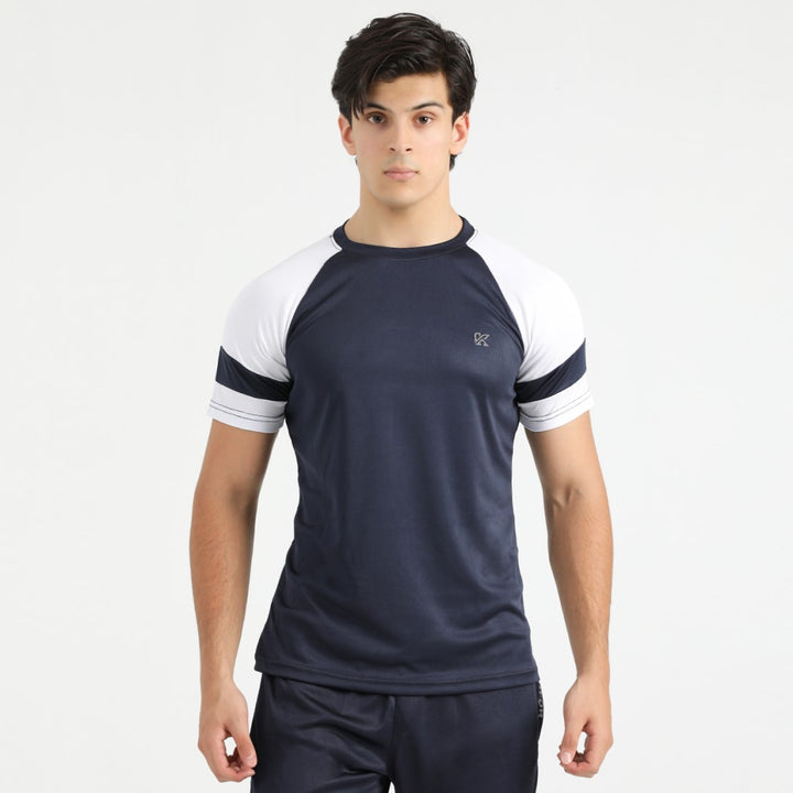 BlazeFlex drak blue and white  Dri-fit T-Shirt for man by konfor  4