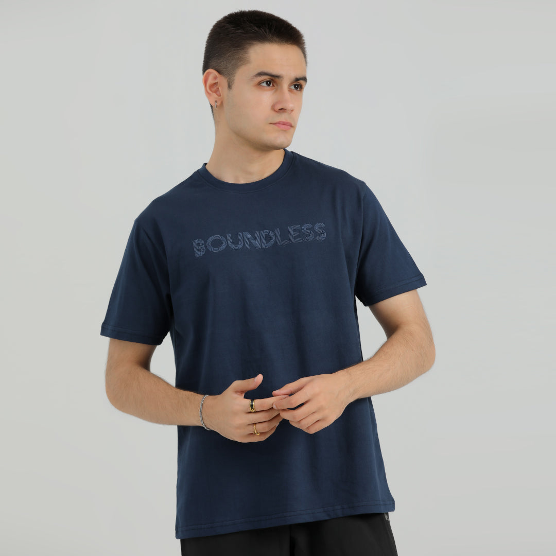 Boundless Blue OVER-SIZED T-Shirt  for man by konfor  2
