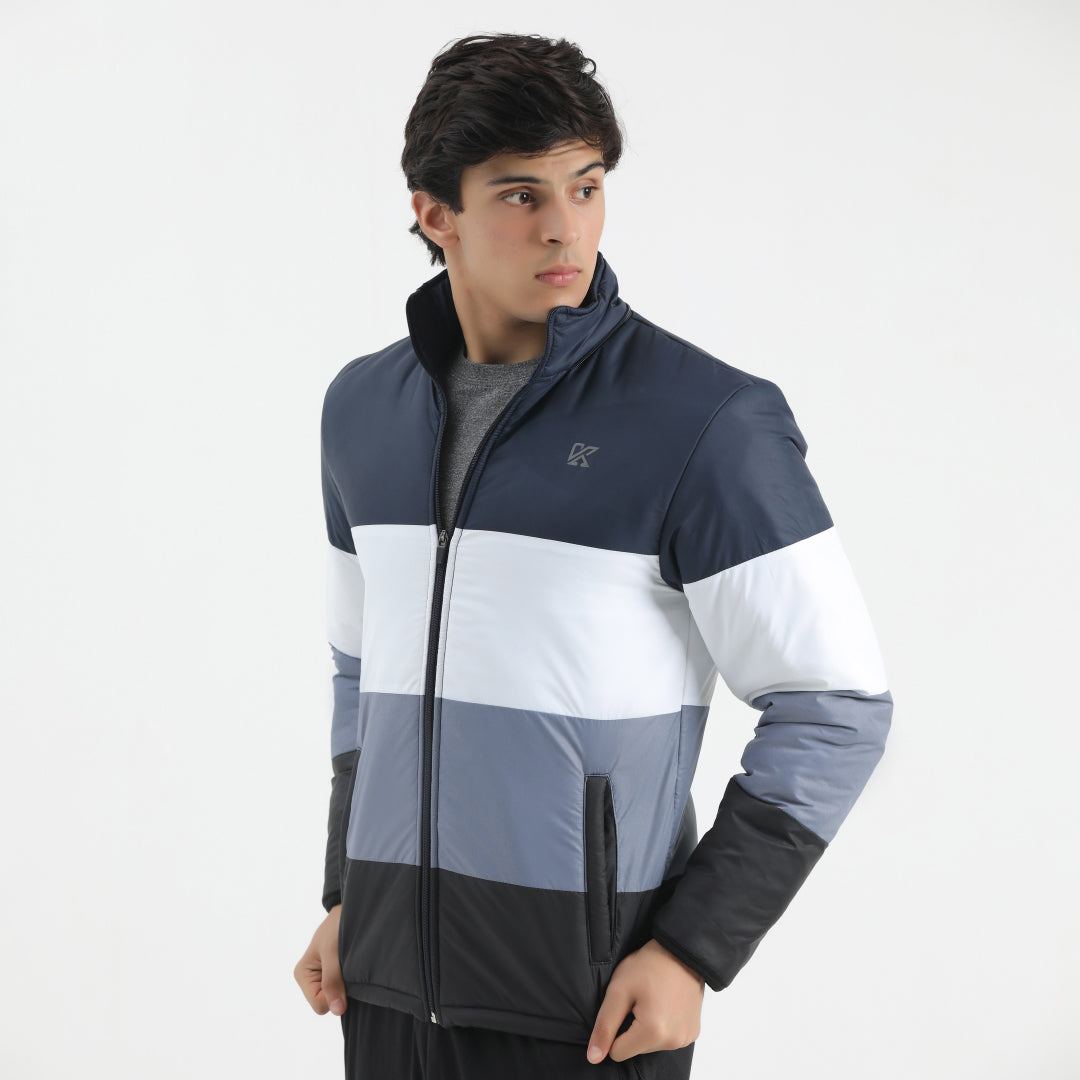 Combo Full Sleeve Puffer Jacket parachute stuff/ &nbsp;wool/ cotton for man by konfor 
