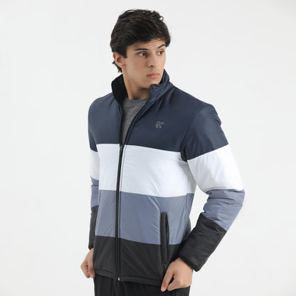 Combo Full Sleeve Puffer Jacket parachute stuff/ &nbsp;wool/ cotton for man by konfor 