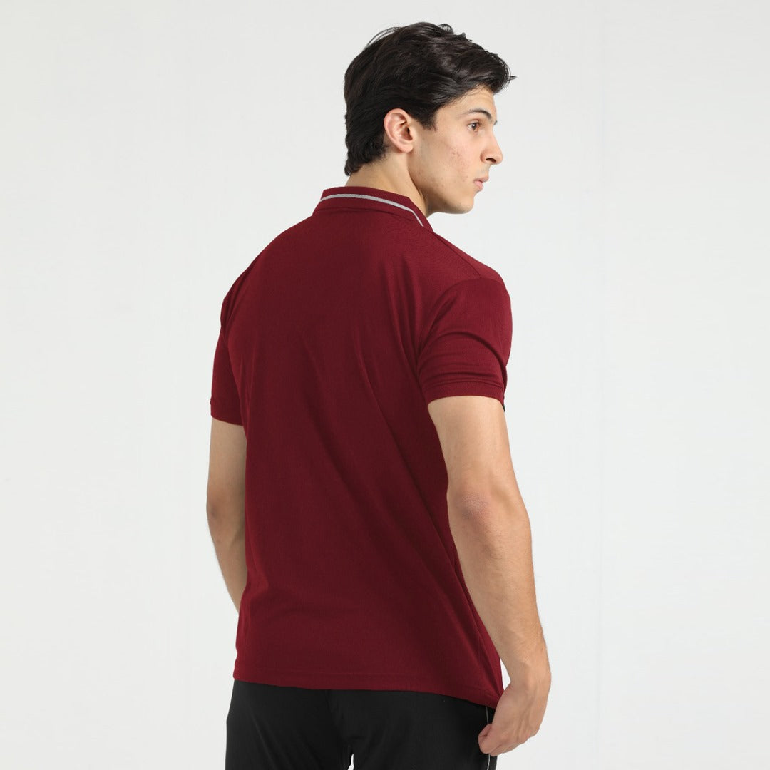Dexdox Mehroon Dri-fit Polo Shirt for Men | Trendy &amp; Comfortable