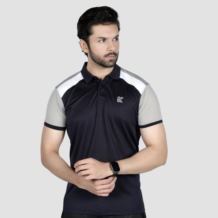 Dynamic Weave Dri-fit Polo Shirt for men in a breathable fabric for fitness and casual wear.