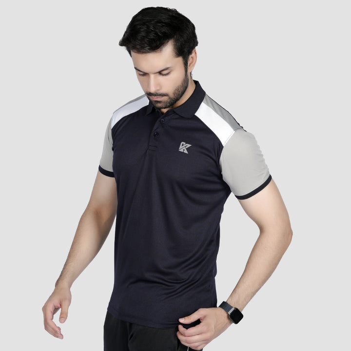Dynamic Weave Dri-fit Polo Shirt for men in a breathable fabric for fitness and casual wear.